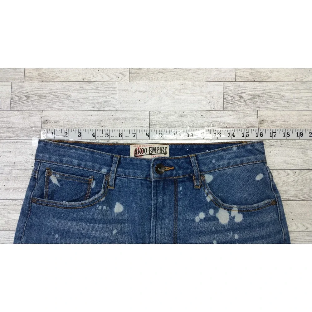 New Men's Akoo Empire Acid Washed Standard Denim Shorts Men's 30 Y2K 90s